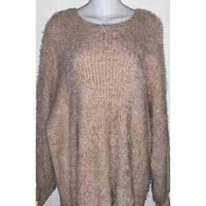 ETOPHE STUDIO cream fuzzy sweater knit dress S/M